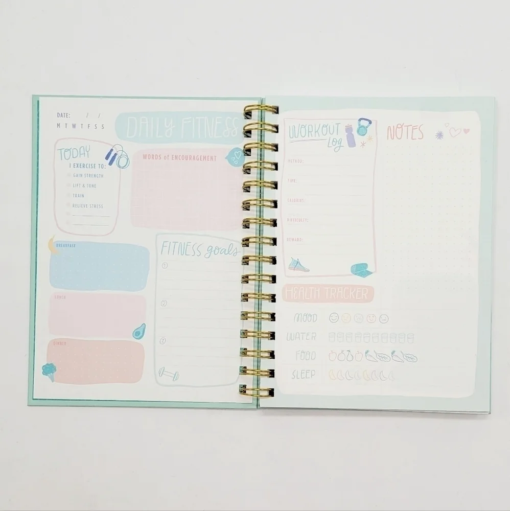 Crush your goals multicolor workout/ gym‎ agenda/journal